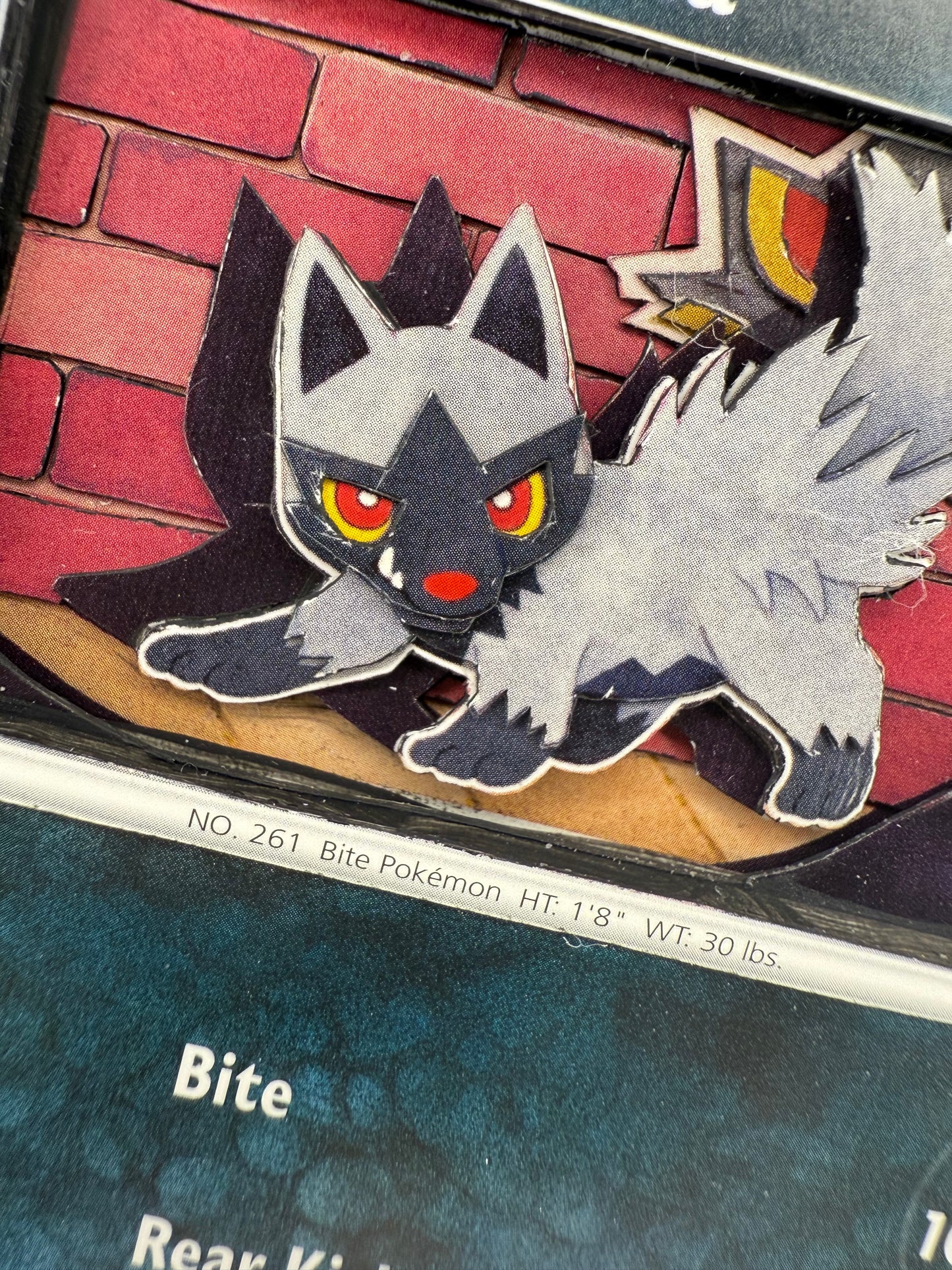 Handmade 3D Poocheyna Trading Card, Altered Trading Card for Nostalgic Gift, Gift for Pokémon Lovers