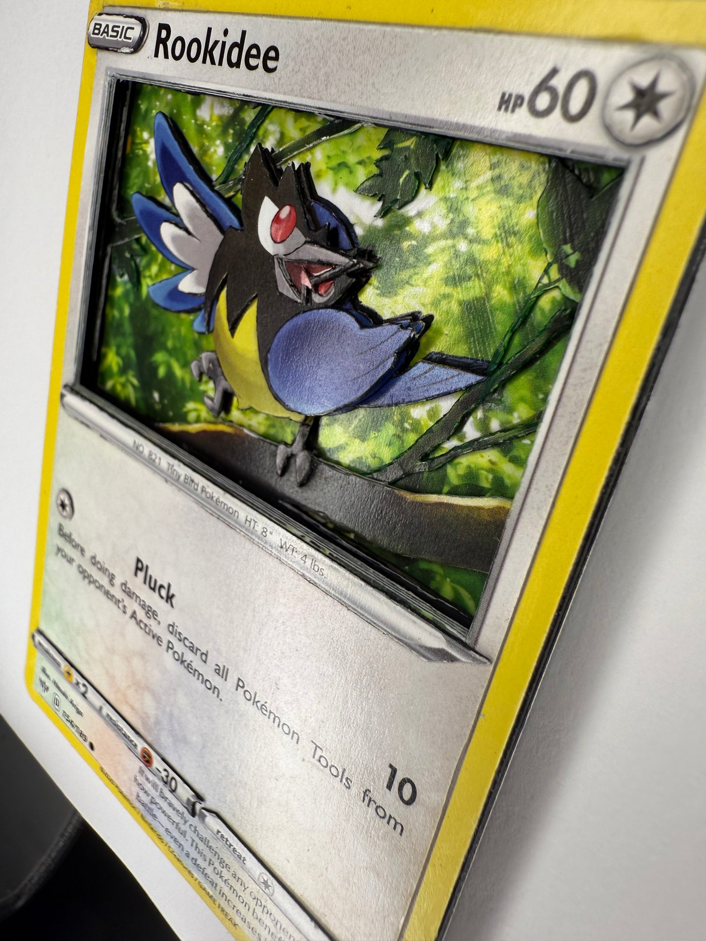 Handmade 3D Rookidee Trading Card, Altered Trading Card for Nostalgic Gift, Gift for Pokémon Lovers